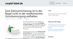 Desktop Screenshot of corpid-label.de